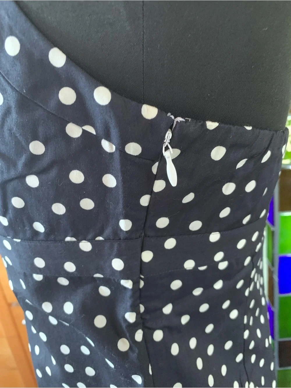 J CREW POLKA DOT HALTER TOP COTTON SALT DOT NAVY New With Tags Size 8